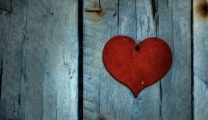 heart on fence love